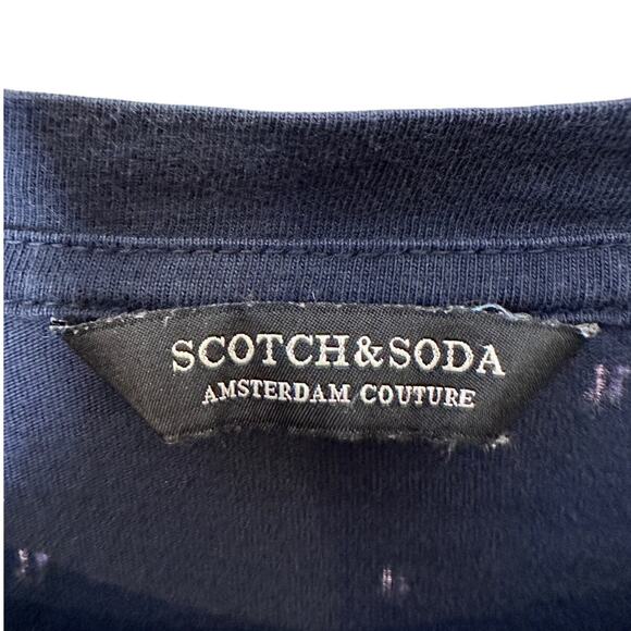 Scotch & Soda blue printed cotton tshirt size XXL - Picture 5 of 6